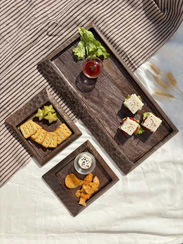 Mocha Platter (Set of 3) - Grey