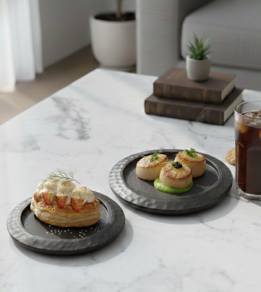 Lagoon Platter (Set of 2) - Grey