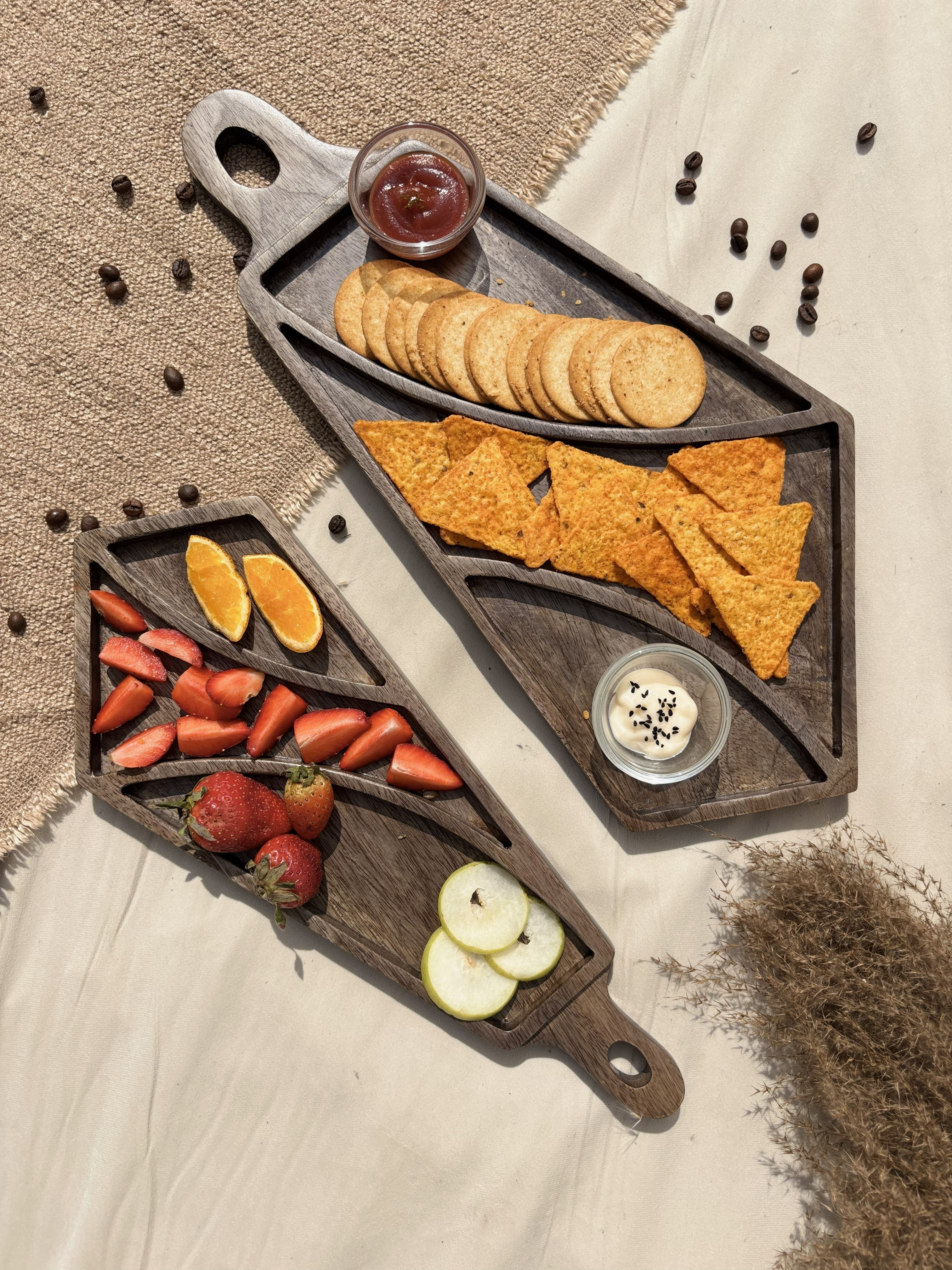 Char Platter (Set of 2) - Grey