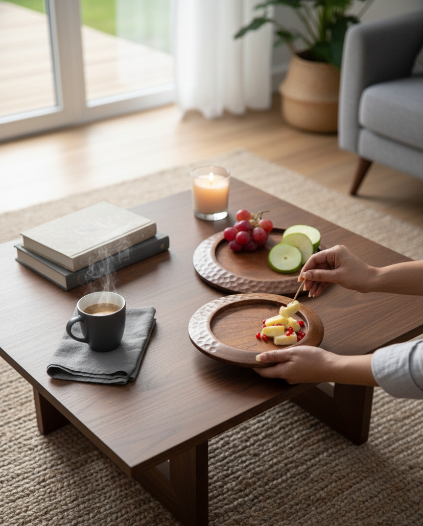 Lagoon Platter (Set of 2) - Brown