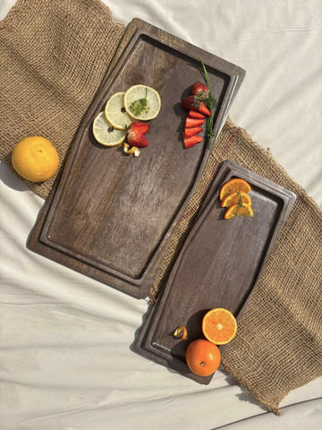 Arbor Platter (Set of 2) - Grey