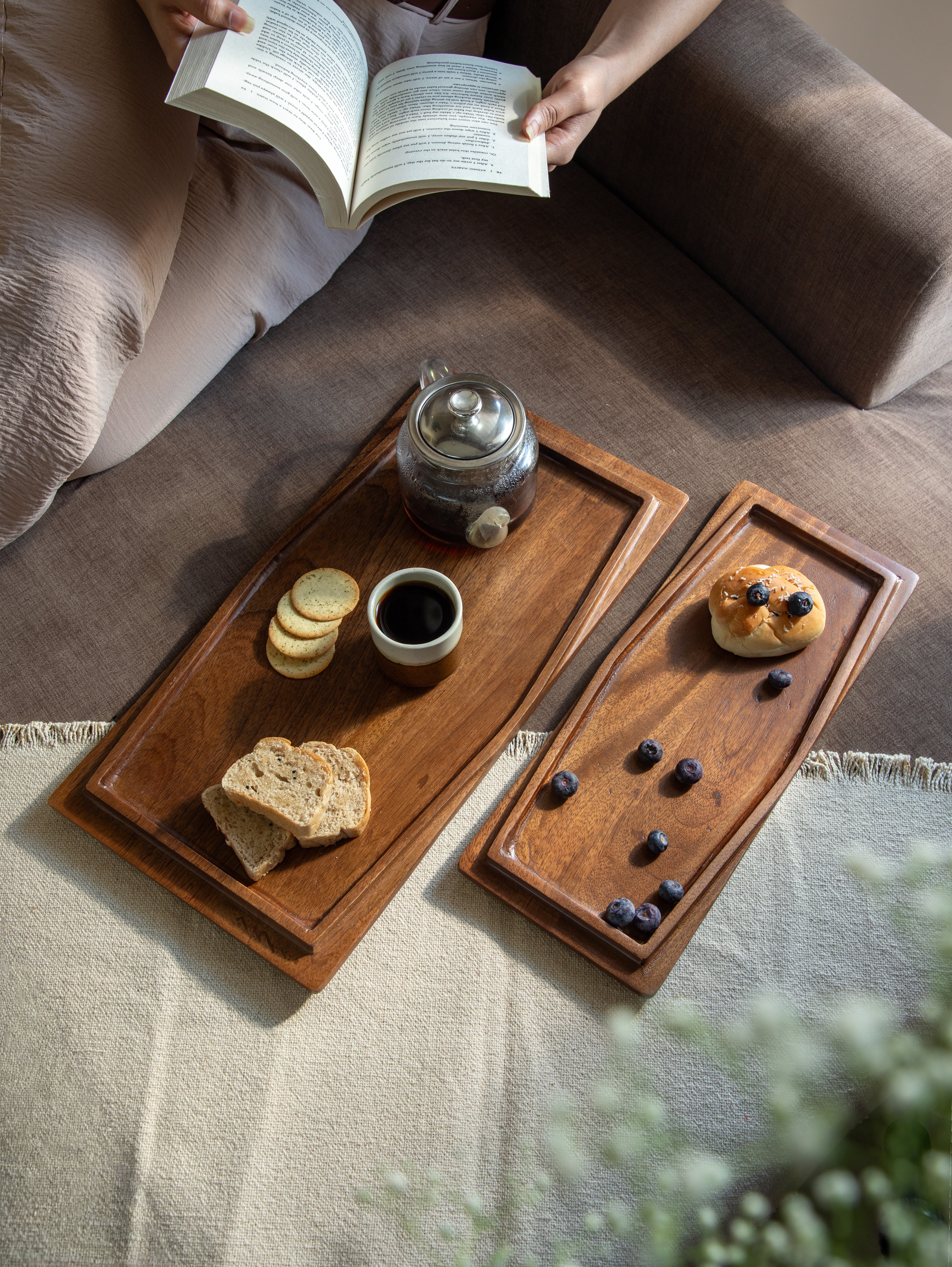 Arbor Platter (Set of 2) - Brown