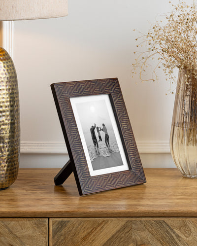 Aravali Regal Brass Inlay Photo Frame