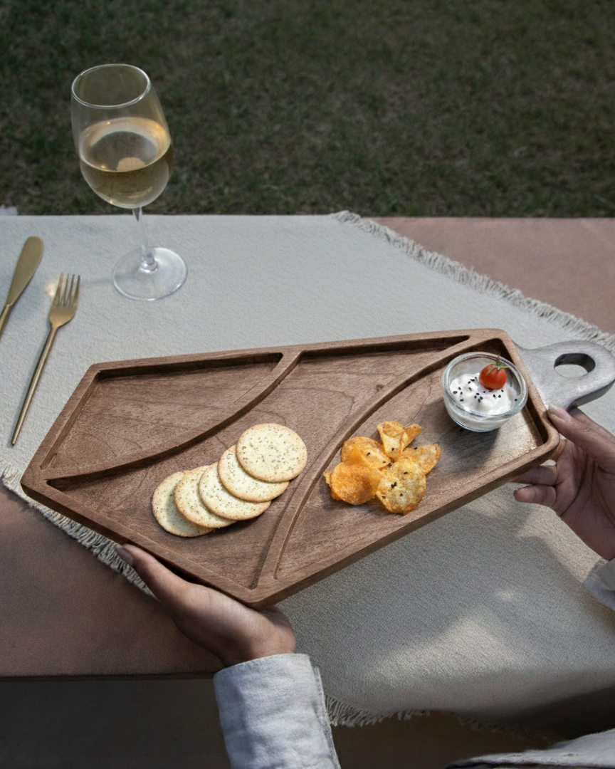 Char Platter (Set of 2) - Brown