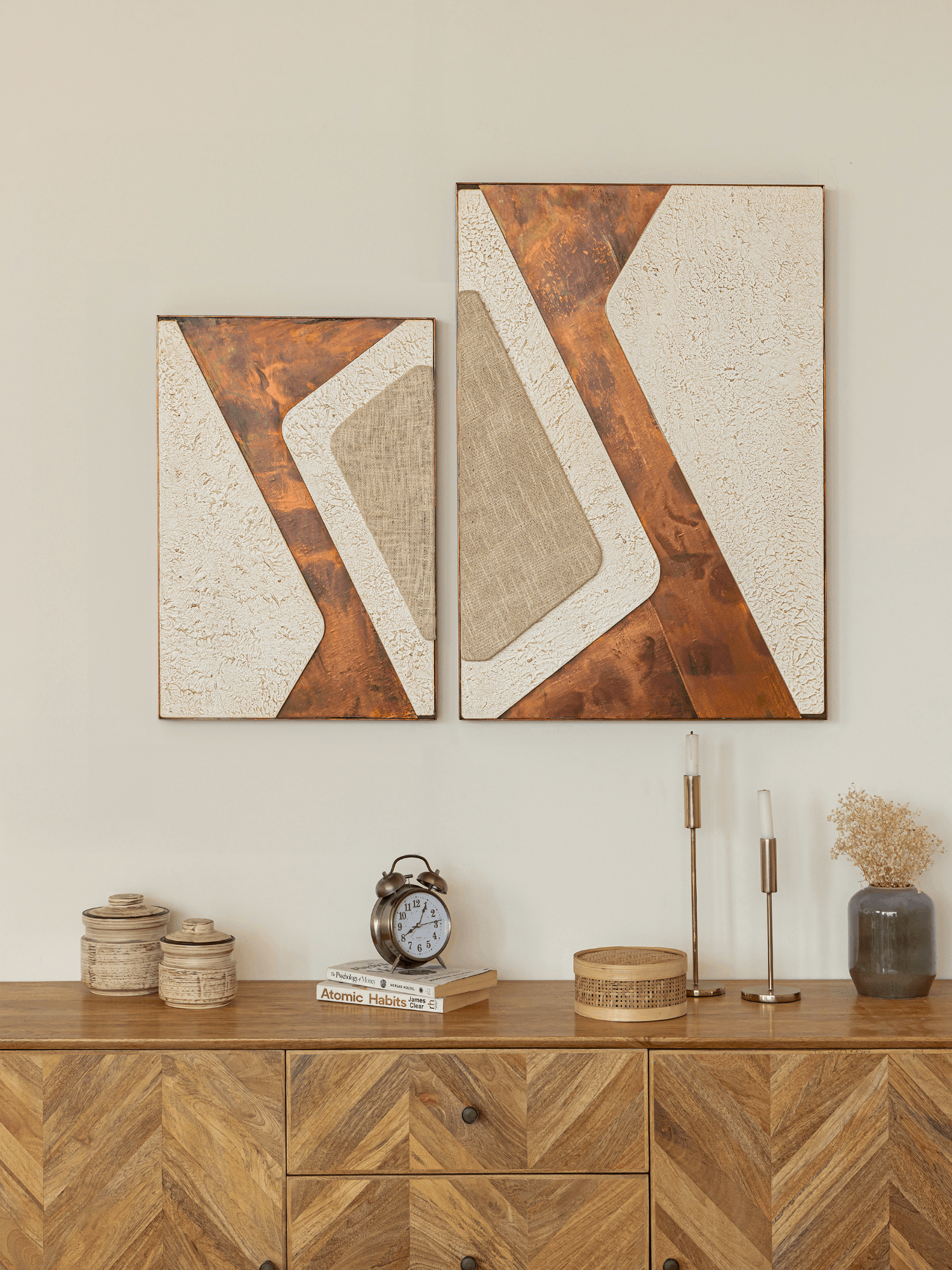 Brown Wall Hanging Copper Thathera Wall Accents
