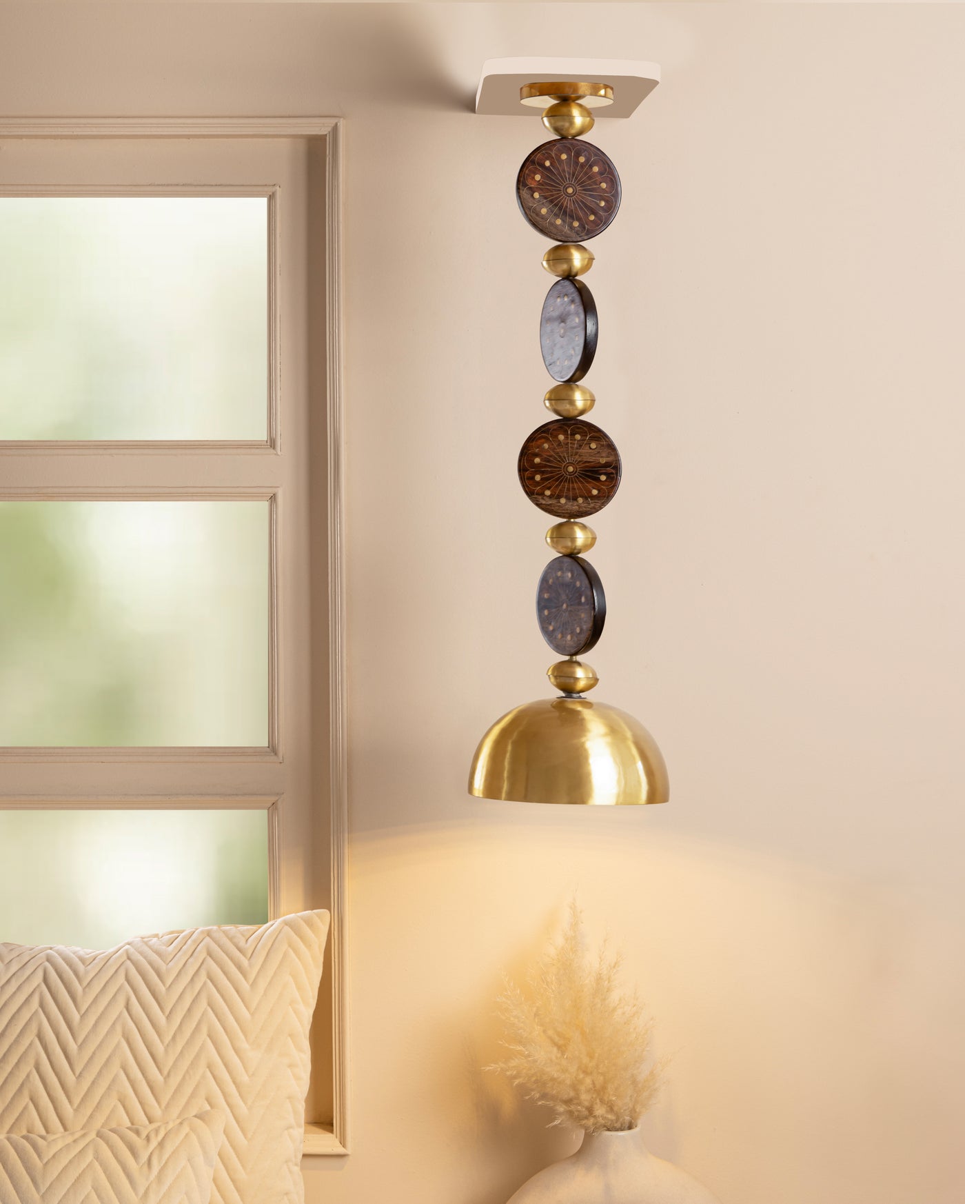 hanging beaded light