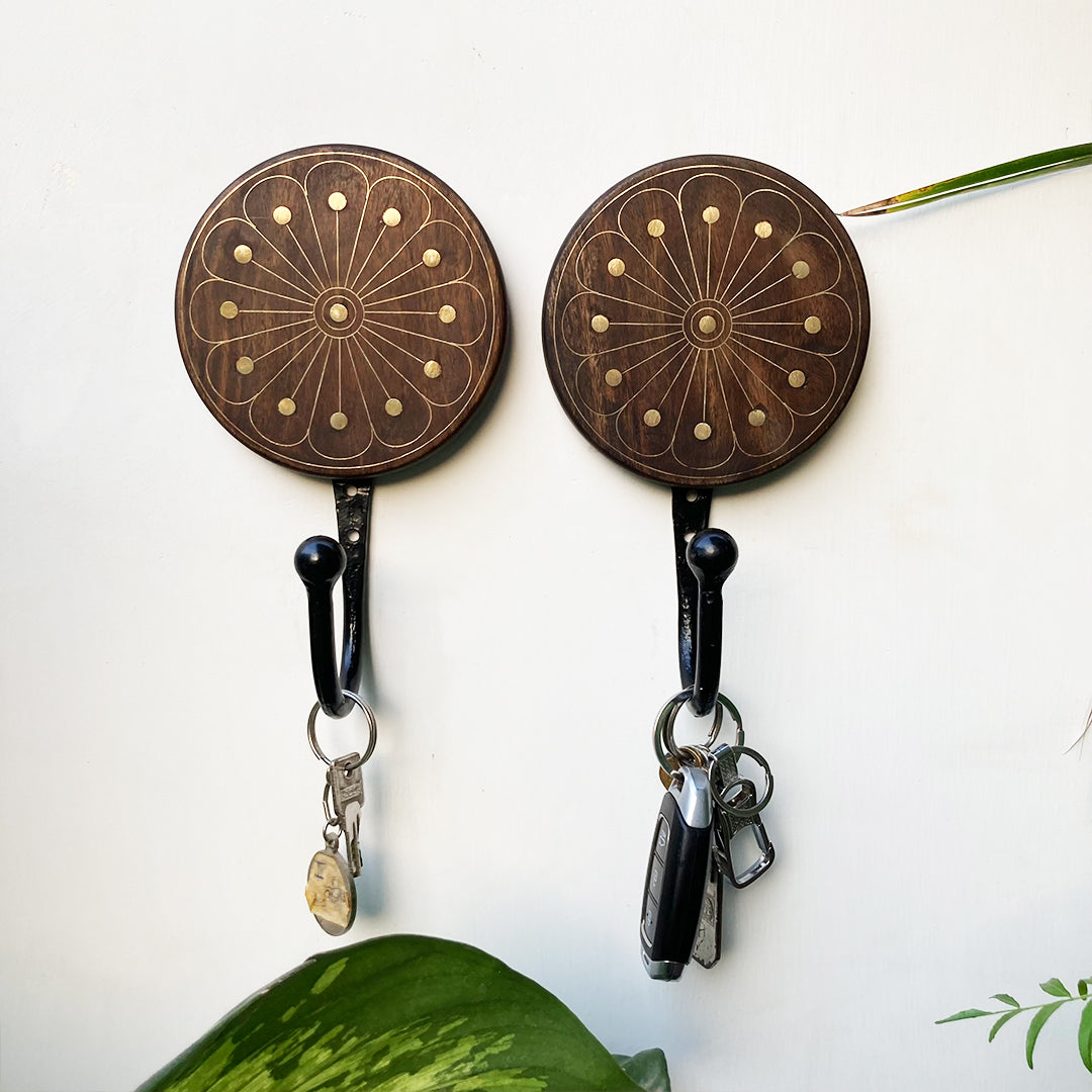 Flowers Wall Hooks (Set of 2)